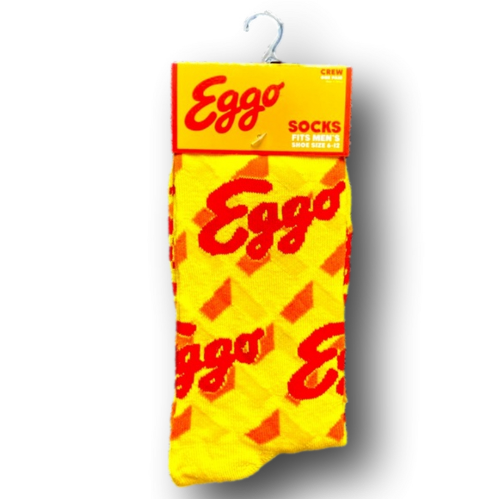 3/$20 Eggo Waffles Funny Novelty Crew Socks - NWT